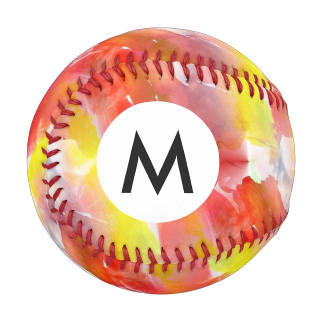 Design texture watercolor background baseball (Front Left)
