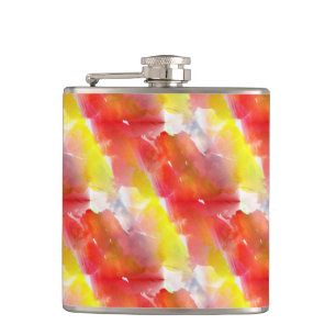 Design texture watercolor background hip flask