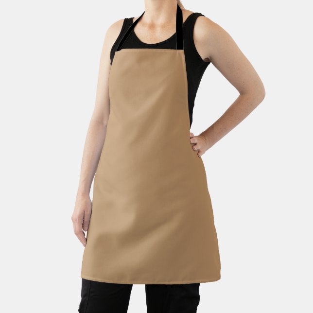 Design with a Brown Background and White Border Apron (Insitu)