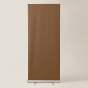 Design with a Brown Background and White Border Retractable Banner