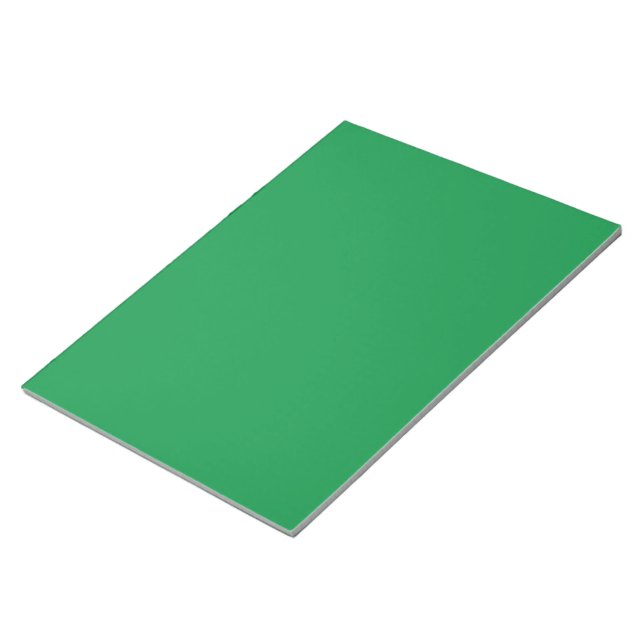 Design with a Green Background and White Border Notepad (Angled)