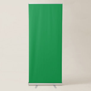 Design with a Green Background and White Border Retractable Banner