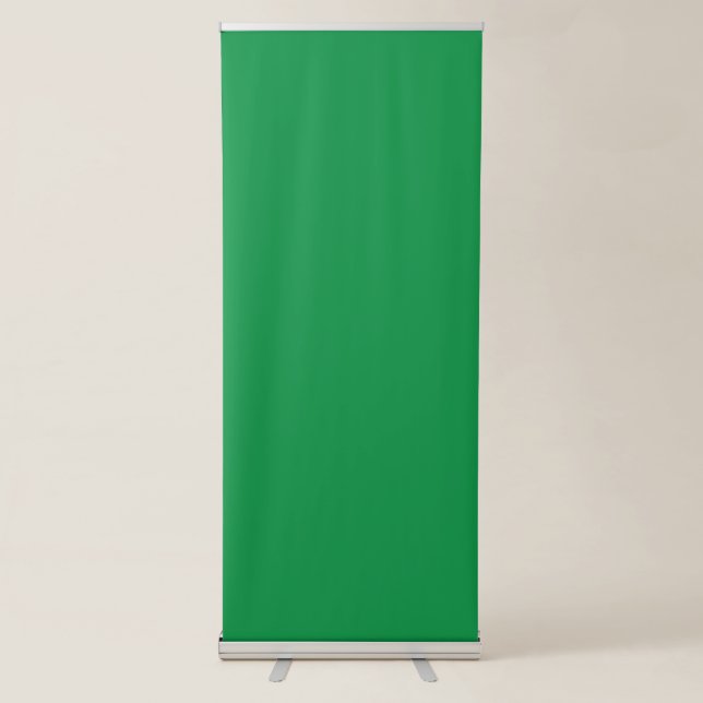 Design with a Green Background and White Border Retractable Banner (Front)