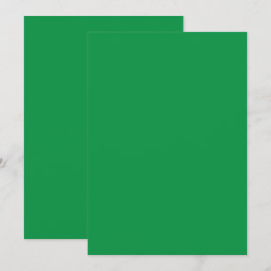 Design with a Green Background and White Border  Thank You Card