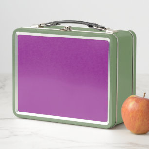 Design with a Stunning Purple Background and White Metal Lunch Box