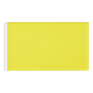 Design with a Yellow Background and Black Border Name Tag