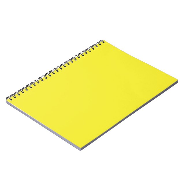 Design with a Yellow Background and Black Border Notebook (Left Side)