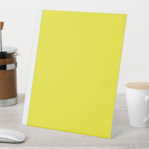 Design with a Yellow Background and Black Border Pedestal Sign