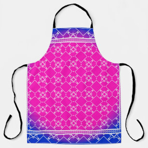 Design with abstract hand drawn geometric pattern apron
