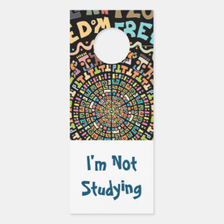 Design with coloured letters door hanger