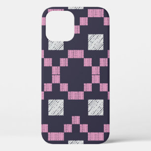Design with manual hatching. Ethnic boho ornament. iPhone 12 Case