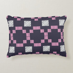 Design with manual hatching. Ethnic boho ornament. Decorative Cushion