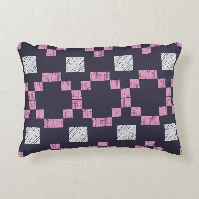 Design with manual hatching. Ethnic boho ornament. Decorative Cushion (Front)