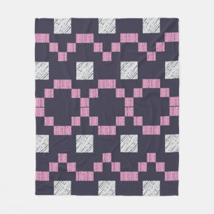 Design with manual hatching. Ethnic boho ornament. Fleece Blanket