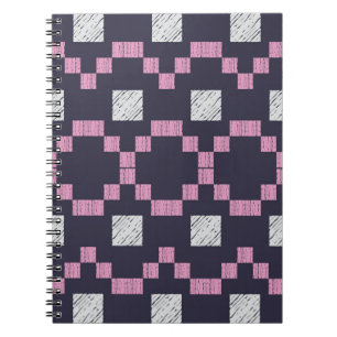 Design with manual hatching. Ethnic boho ornament. Notebook