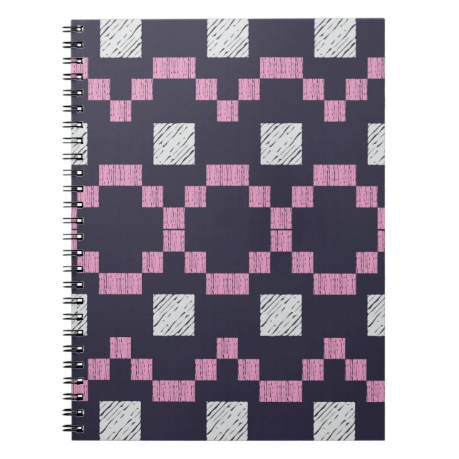 Design with manual hatching. Ethnic boho ornament. Notebook (Front)