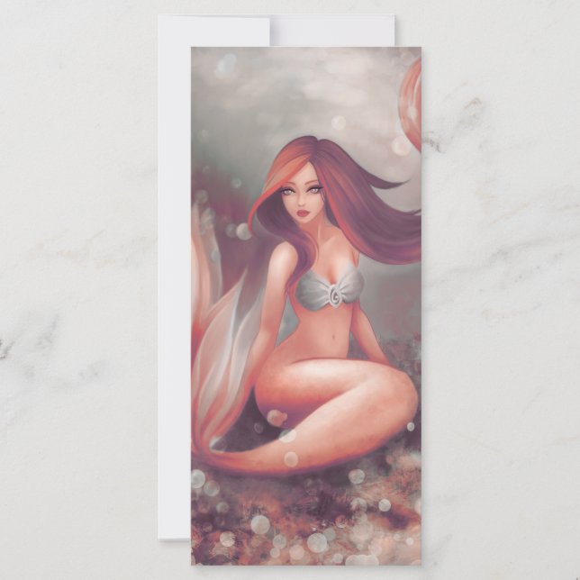 Design with mermaid under water. Anime girl (Front)