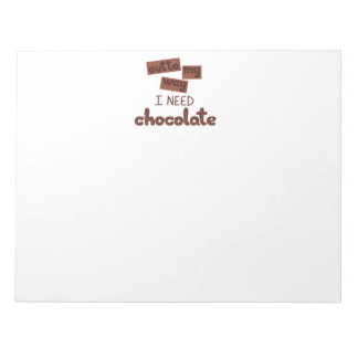 Design with Text outta my way I need chocolate Notepad