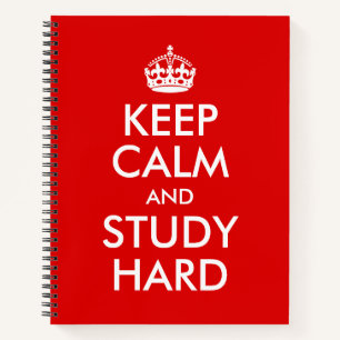 Design You Own Keep Calm and Study Hard Notebook