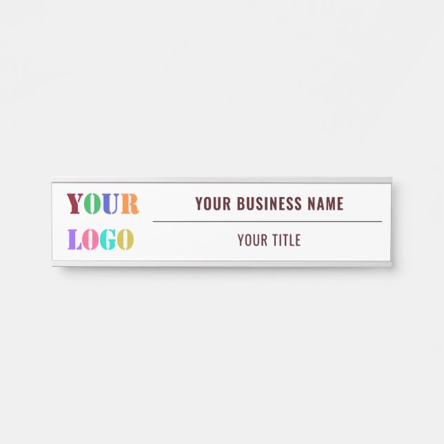 Design Your Business Logo Name Door Sign Example (Front)