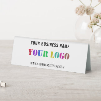 Design Your Business Logo Name Table Tent Example