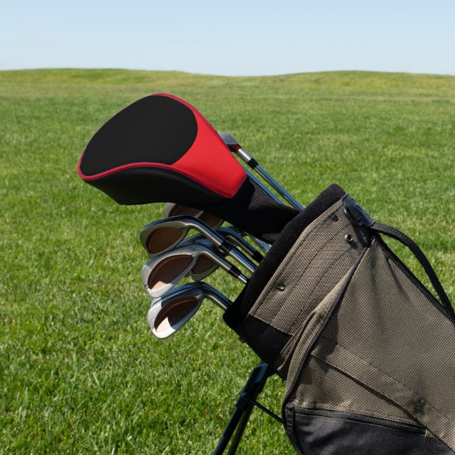 Design Your Dream Red-Black Golf Head Cover (In Situ)