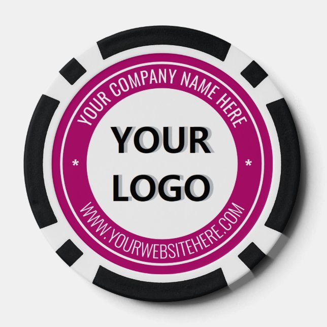 Design Your Logo Text Branded Poker Chips Example (Back)