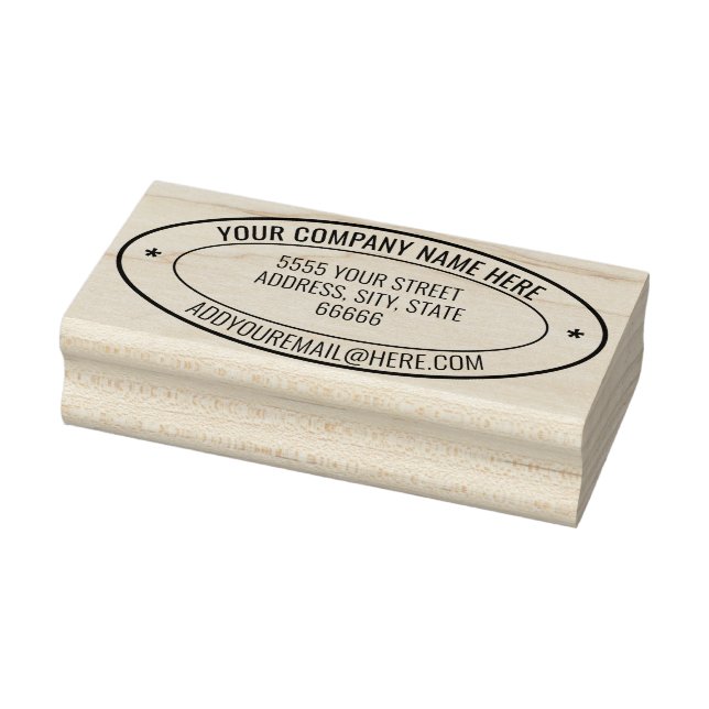 Design Your Name Info Address Oval Rubber Stamp (Stamp)
