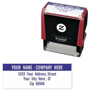 Design Your Name Return Address Modern Colour Stam Self-inking Stamp