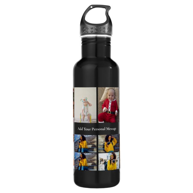 Design Your Own 10 Photo Collage 710 Ml Water Bottle (Front)