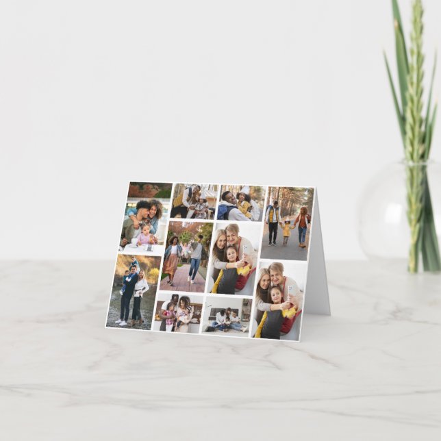 Design Your Own 10 Photo Collage Card (Front)