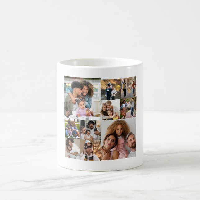 Design Your Own 10 Photo Collage Coffee Mug (Center)