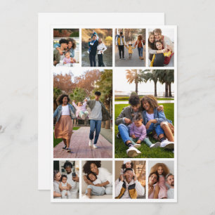 Design Your Own 10 Photo Collage Holiday Card