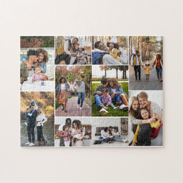 Design Your Own 10 Photo Collage Jigsaw Puzzle (Horizontal)