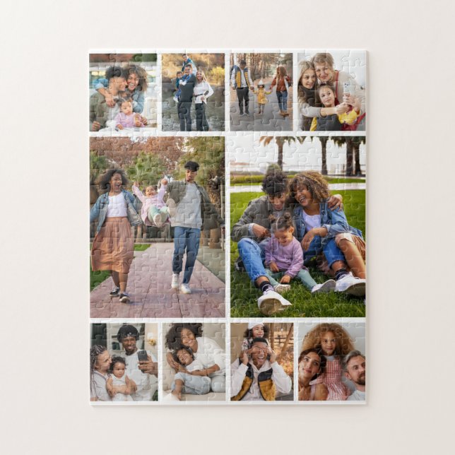 Design Your Own 10 Photo Collage Jigsaw Puzzle (Vertical)