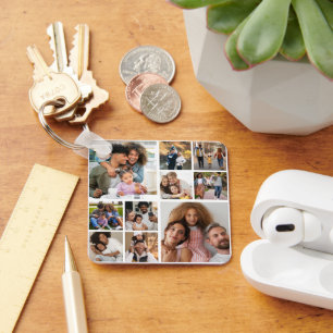 Design Your Own 10 Photo Collage Key Ring