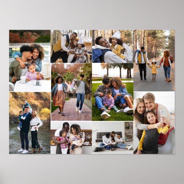 Design Your Own 10 Photo Collage Poster (Front)