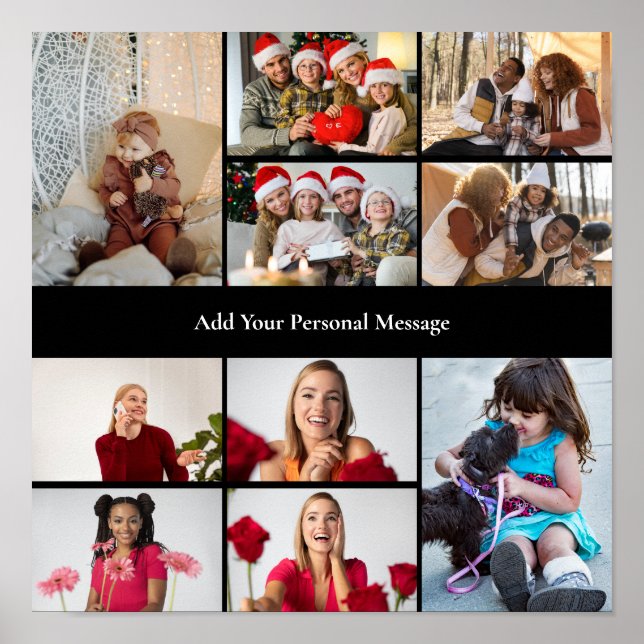 Design Your Own 10 Photo Collage Poster (Front)