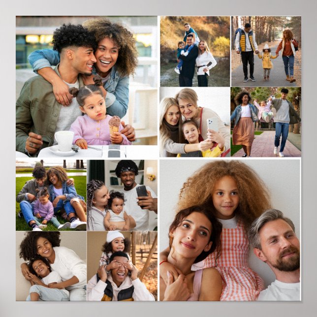 Design Your Own 10 Photo Collage Poster (Front)