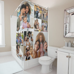 Design Your Own 10 Photo Collage Shower Curtain