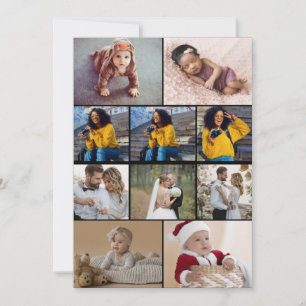 Design Your Own 10 Photo Collage Thank You Card