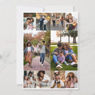 Design Your Own 10 Photo Collage Thank You Card
