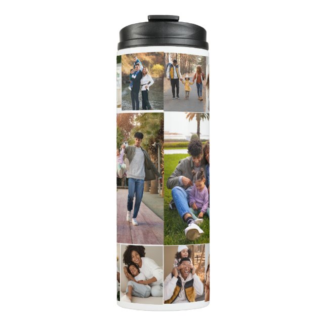 Design Your Own 10 Photo Collage Thermal Tumbler (Front)