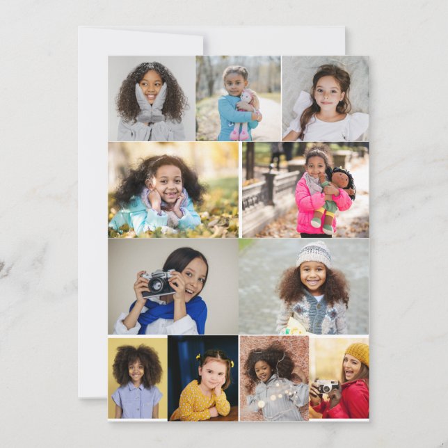 Design Your Own 11 Photo Collage Announcement (Front)