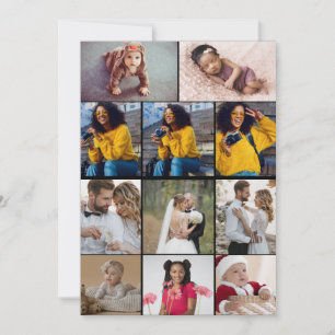 Design Your Own 11 Photo Collage Holiday Card