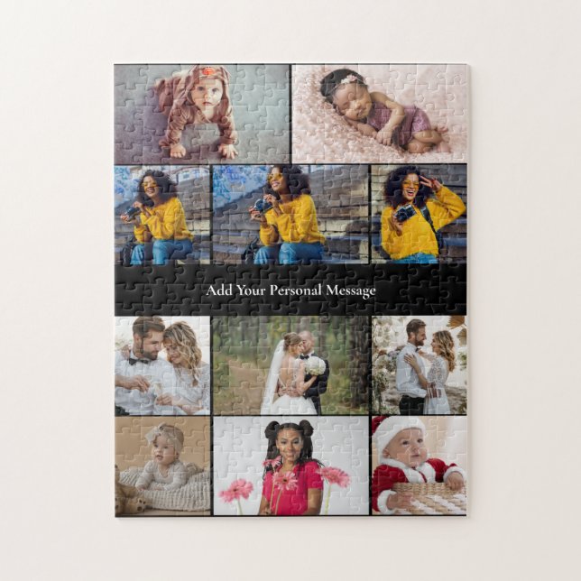 Design Your Own 11 Photo Collage Jigsaw Puzzle (Vertical)