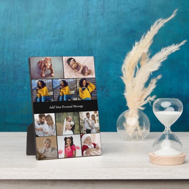 Design Your Own 11 Photo Collage Plaque (Side)