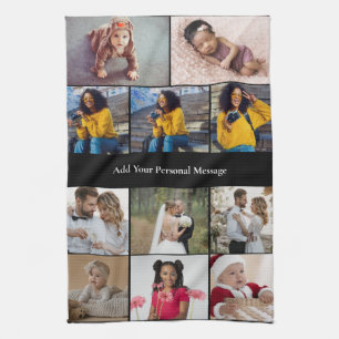 Design Your Own 11 Photo Collage Tea Towel