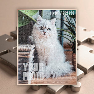 Design Your Own 11x14”/252 Pieces Custom Pet Photo Jigsaw Puzzle