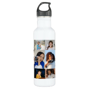 Design Your Own 12 Photo Collage 710 Ml Water Bottle